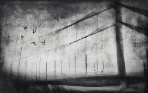 Untitled Black Ornate Wood Framed Art Print with Double Matting by Lacz, Krisztina