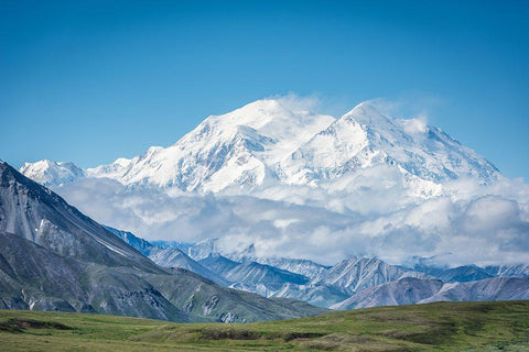 Mt. Denali - Alaska 20,310 Black Ornate Wood Framed Art Print with Double Matting by C. Sink, Jeffrey
