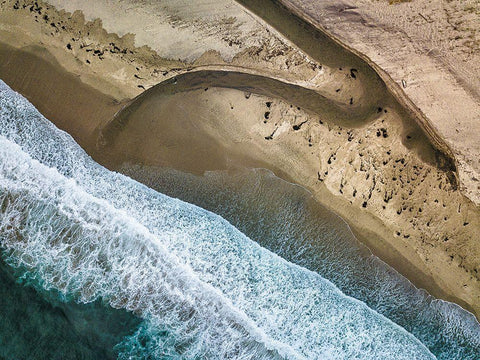 Big Sur Aerial Black Ornate Wood Framed Art Print with Double Matting by Darby, Rob