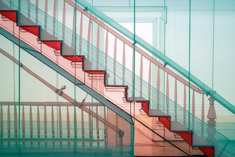 New York City Loft Black Ornate Wood Framed Art Print with Double Matting by Wride, Linda