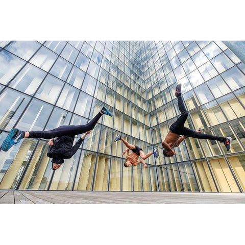 Tricking With Ahmed Chouikhi-Mehdi Harhad A Kacvin Cactout White Modern Wood Framed Art Print by Shu, Tristan