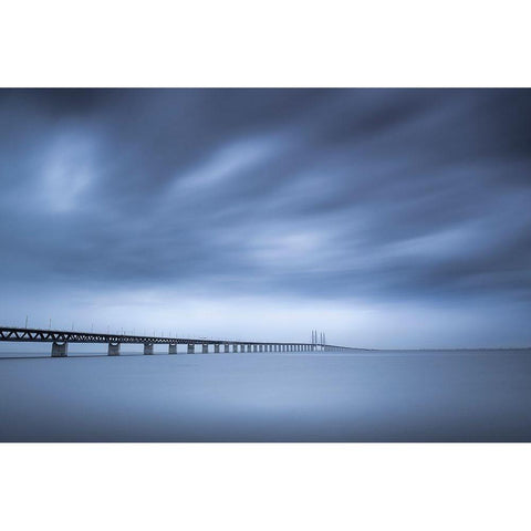 The Bridge Black Modern Wood Framed Art Print by Christensen, Andreas