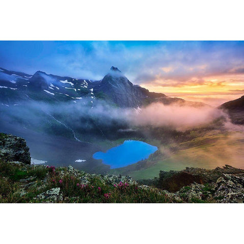 Colorado Paradise Black Modern Wood Framed Art Print with Double Matting by Xu, Mei