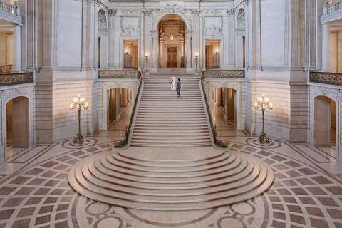 Qi Doq White Modern Wood Framed Art Print with Double Matting by Doyle, Renee