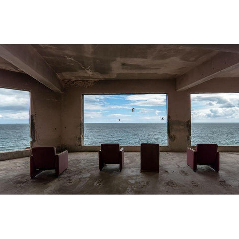 Cinema Black Modern Wood Framed Art Print with Double Matting by Dong Hee, Han