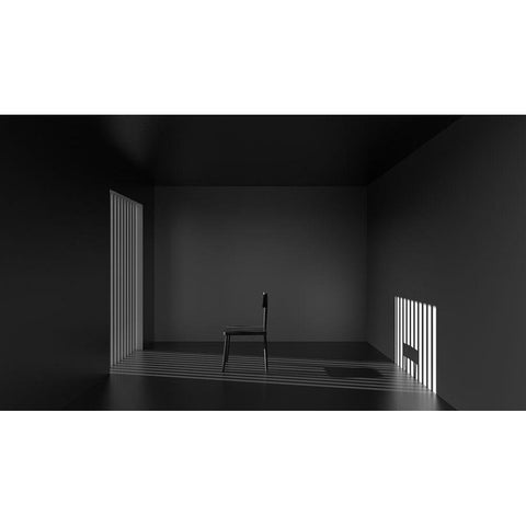 Emptyness Of Jail Black Modern Wood Framed Art Print by Bunjamin, Antonyus