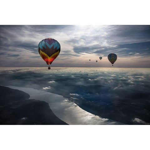 To Kiss The Sky Gold Ornate Wood Framed Art Print with Double Matting by Bonadio, Heather