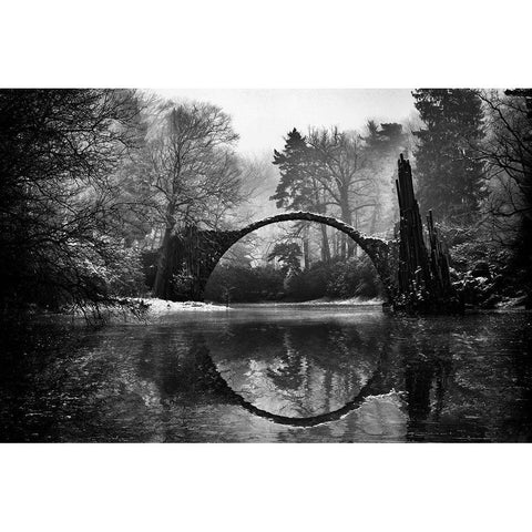 Devils Bridge - Ii White Modern Wood Framed Art Print by Kreiten, Mike