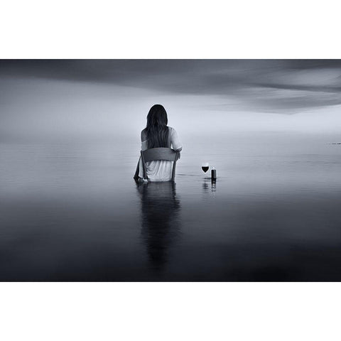 Enjoy The Silence Black Modern Wood Framed Art Print by Kaimaki, Maria