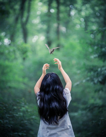 A Little More Black Ornate Wood Framed Art Print with Double Matting by Suzuki, Takashi