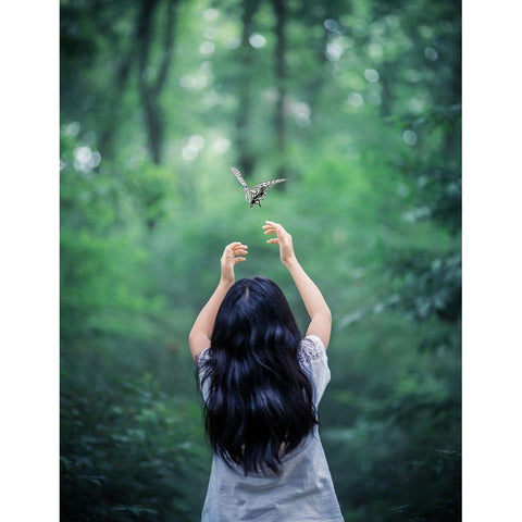 A Little More White Modern Wood Framed Art Print by Suzuki, Takashi