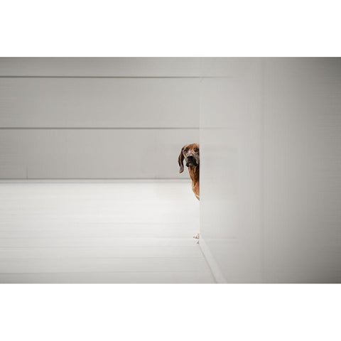 Minimalismus Black Modern Wood Framed Art Print with Double Matting by Willers, Heike