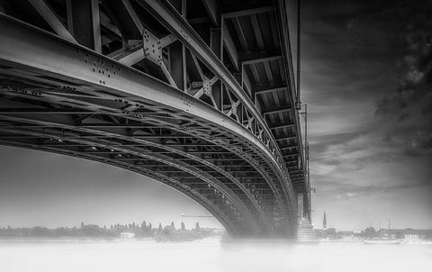 Theodor Heuss Braandfrac14;Cke White Modern Wood Framed Art Print with Double Matting by Moberg Steffensen, Ole