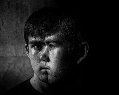 The Emotion Of Autism White Modern Wood Framed Art Print with Double Matting by Tooze, Phil