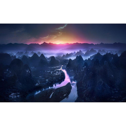 The Earth Awakening Black Modern Wood Framed Art Print with Double Matting by M. Garcia, Jesus