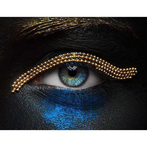 Macro Beauty Black Modern Wood Framed Art Print by Malikov, Alex