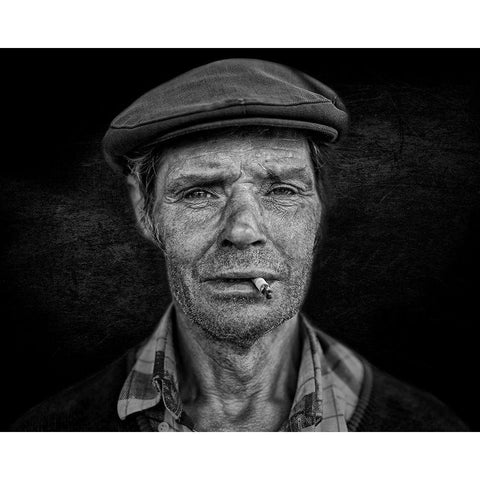 A Face! A Life Story! #4 White Modern Wood Framed Art Print by Ribeiro, Rui