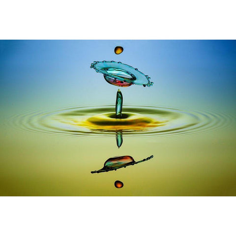 Ufw (Unidentified Flying Water) Gold Ornate Wood Framed Art Print with Double Matting by Berkati, Muhammad