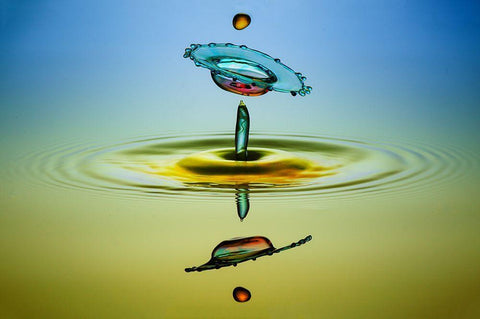 Ufw (Unidentified Flying Water) White Modern Wood Framed Art Print with Double Matting by Berkati, Muhammad