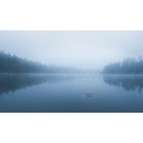 Ripple In The Water Black Modern Wood Framed Art Print by Lindsten, Christian