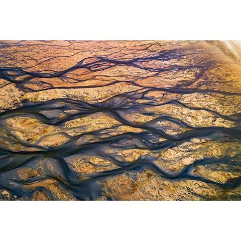 The Black Rivers Black Modern Wood Framed Art Print with Double Matting by Alnomas, Faisal