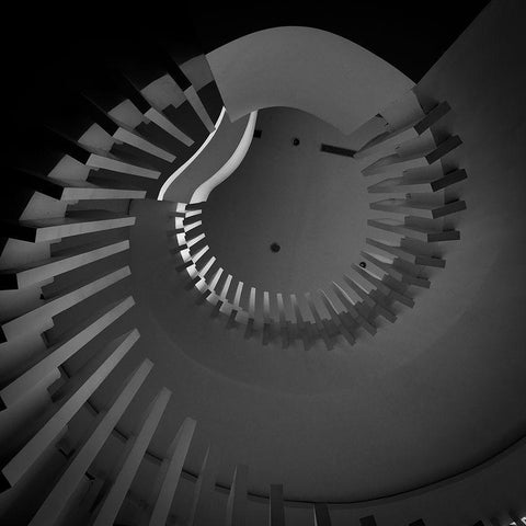 Swirl Gold Ornate Wood Framed Art Print with Double Matting by Wahyu Adi, Bonifasius