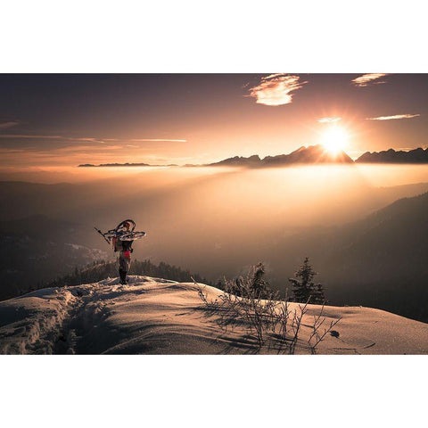 Greeting To The Sun Gold Ornate Wood Framed Art Print with Double Matting by Bertoncelj, Sandi