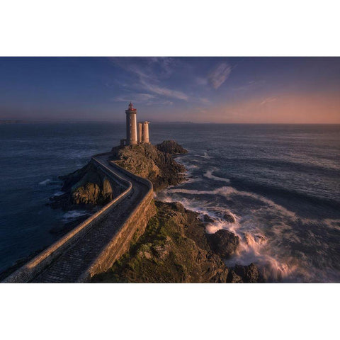 Le Petit-Minou White Modern Wood Framed Art Print by Baglietto, Oskar