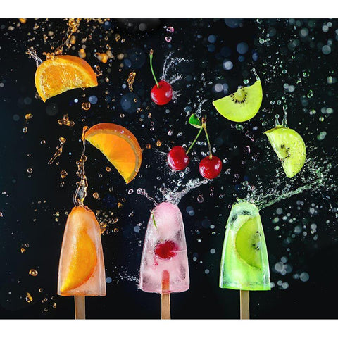 Action Popsicle Collection Black Modern Wood Framed Art Print with Double Matting by Belenko, Dina