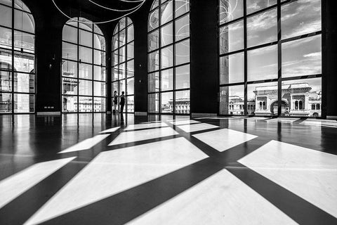 Lights And Shadows Black Ornate Wood Framed Art Print with Double Matting by Tagliarino, Marco