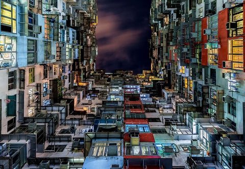 Insomnia White Modern Wood Framed Art Print with Double Matting by Agazzi, Andreas