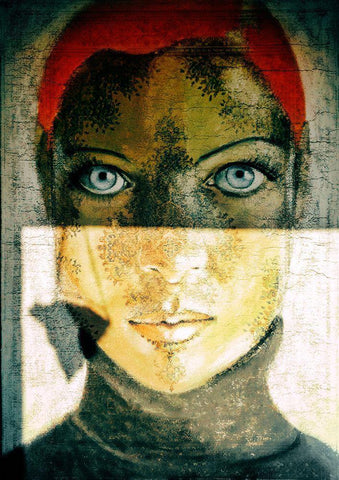 Untitled White Modern Wood Framed Art Print with Double Matting by Dirven, Ton