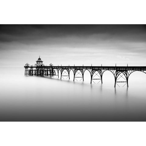 Liminal Land Black Modern Wood Framed Art Print with Double Matting by Bolton, Robert