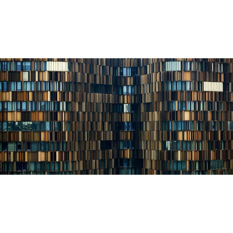 U15 Black Modern Wood Framed Art Print with Double Matting by Merlino, Roberto