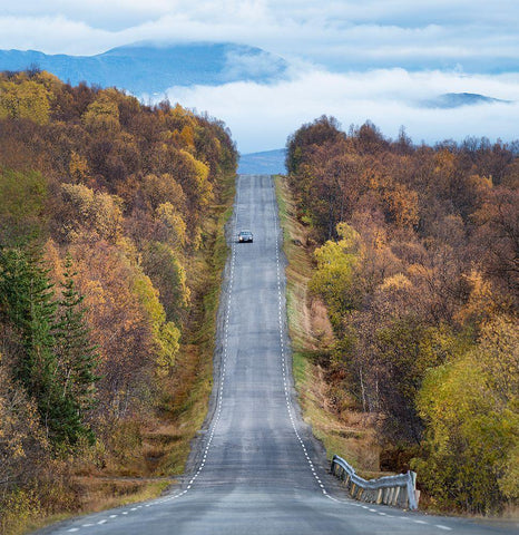 On The Road Again White Modern Wood Framed Art Print with Double Matting by Lindsten, Christian