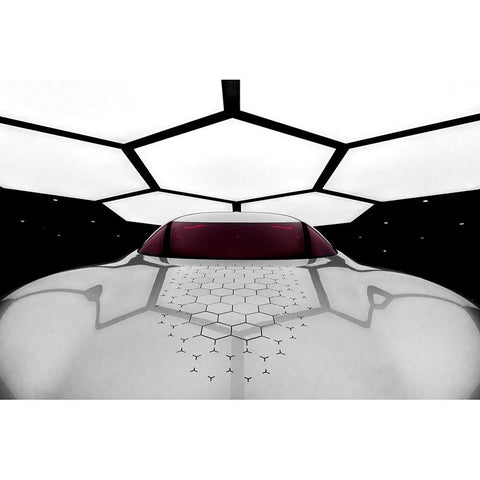 Trezor Black Modern Wood Framed Art Print with Double Matting by Barrington, Fred