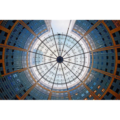 La Dacfense-Paris White Modern Wood Framed Art Print by Fleckenstein, Martin