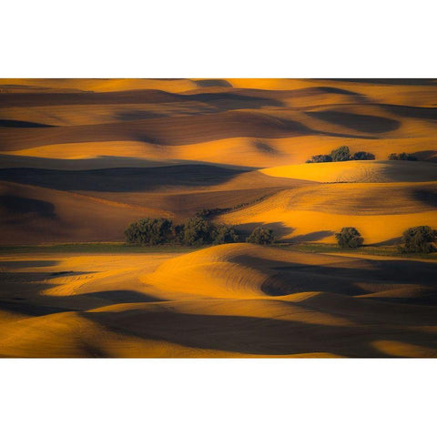 Autumn Of Rolling Hills Gold Ornate Wood Framed Art Print with Double Matting by Kim, Eunice