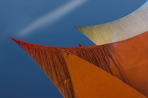 Whimsical Points White Modern Wood Framed Art Print with Double Matting by van Son, Greetje