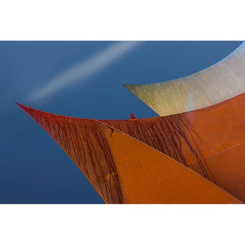 Whimsical Points White Modern Wood Framed Art Print by van Son, Greetje