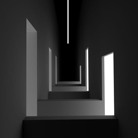 Unsymmetric Black Ornate Wood Framed Art Print with Double Matting by Bunjamin, Antonyus