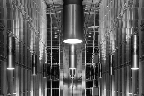 Lighted Ceiling Black Ornate Wood Framed Art Print with Double Matting by Luycx, Theo