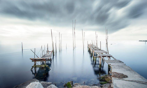 Crossing Of The Future Black Ornate Wood Framed Art Print with Double Matting by Araujo, Nuno