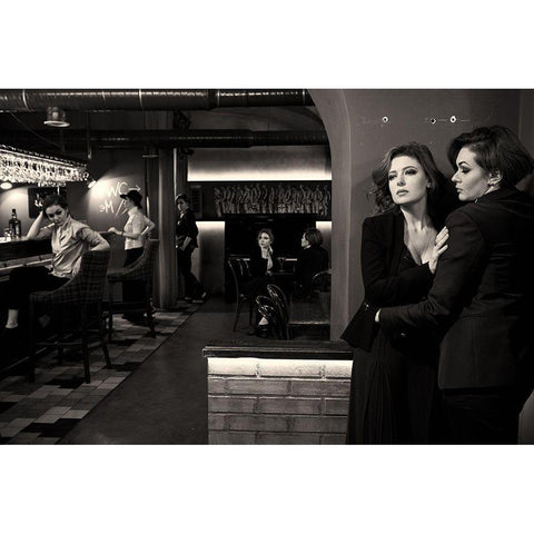 Dissociative Identity Disorder Black Modern Wood Framed Art Print with Double Matting by Smirnov, Sergei