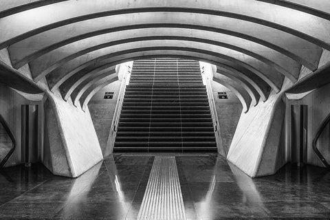 Six And Seven Black Ornate Wood Framed Art Print with Double Matting by Vangindertael, Luc