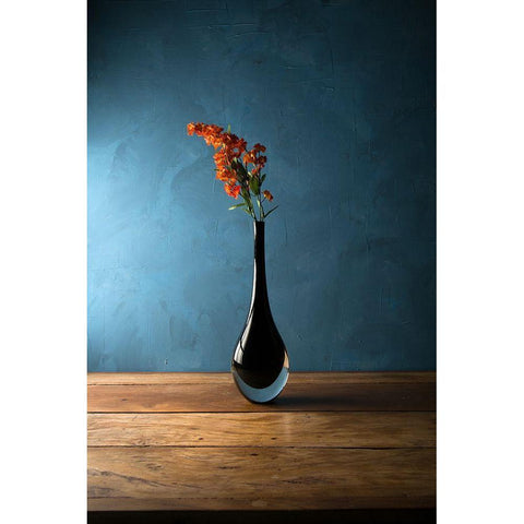 The Blue Black Modern Wood Framed Art Print with Double Matting by Laercio, Luiz