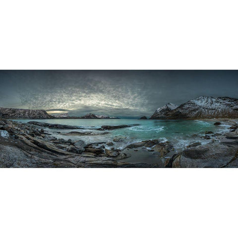 Vikings Homeland White Modern Wood Framed Art Print by Rosenfeld, Haim