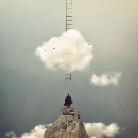 Social Ascension White Modern Wood Framed Art Print by Araujo, Nuno