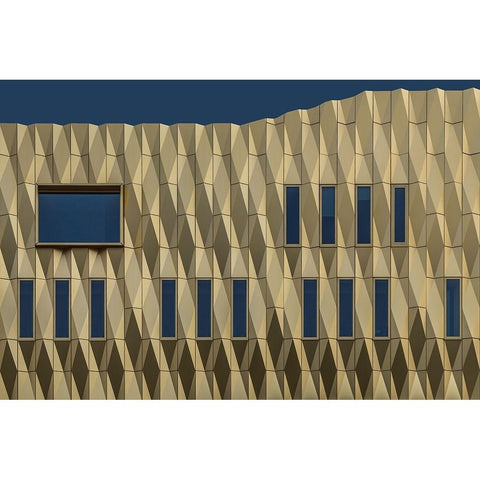 The Yellow Wall Black Modern Wood Framed Art Print with Double Matting by Luycx, Theo