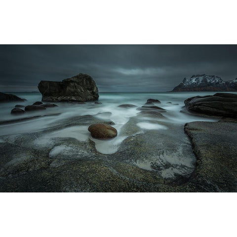 Stormbringer Coming... Black Modern Wood Framed Art Print with Double Matting by Rosenfeld, Haim